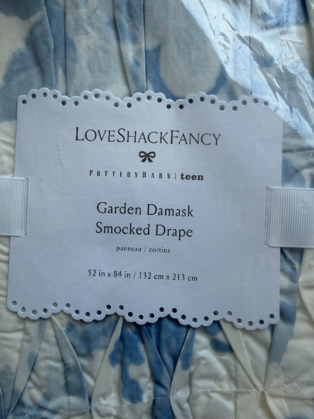 Pottery Barn Love shack Fancy Garden Damask Drape